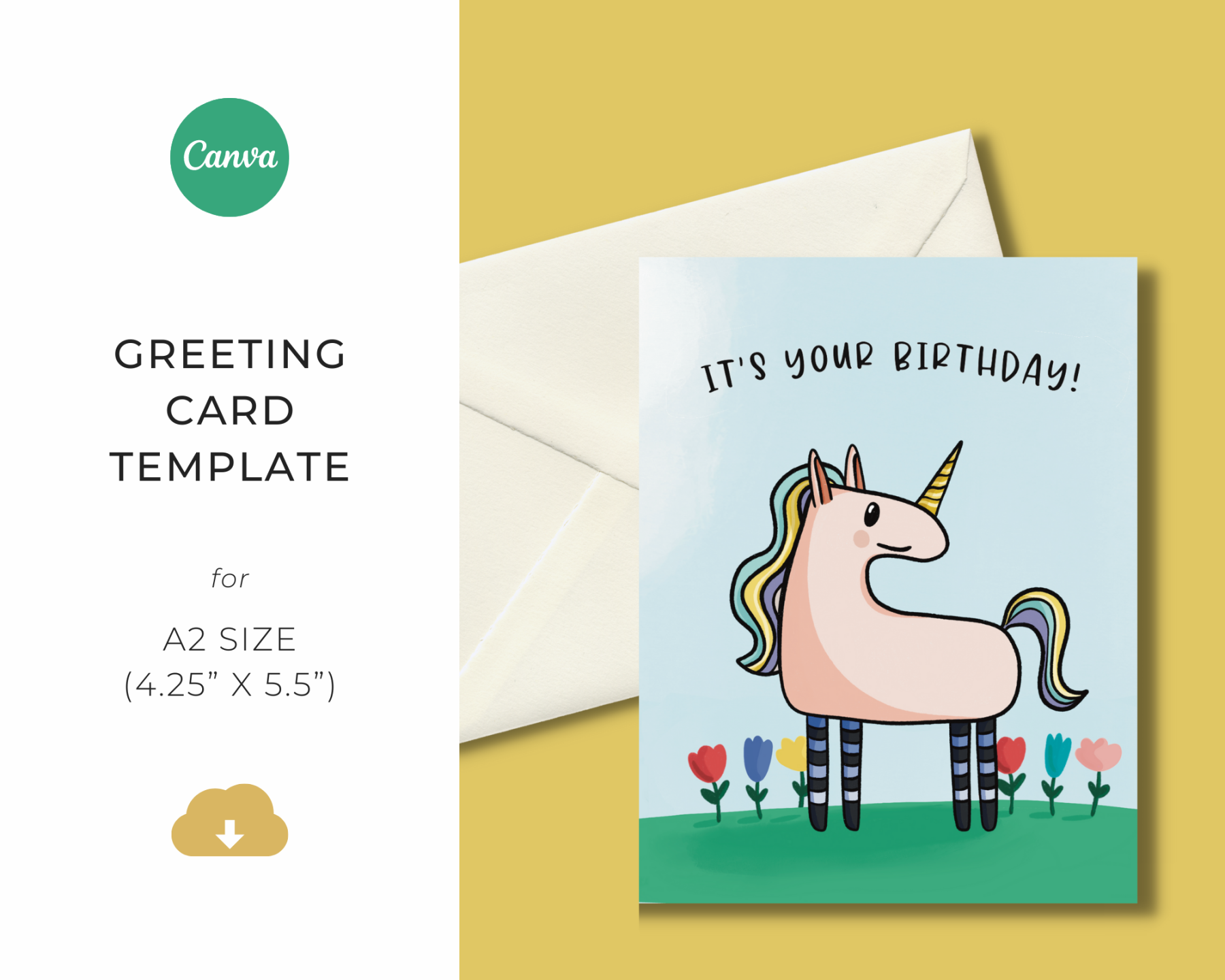 A Greeting Card Template  Canva Template  Customize  Editable Canv