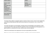 Bicycle Rental Agreement Template