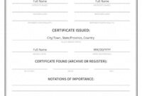 Birth Certificate Translation Template: English To Spanish