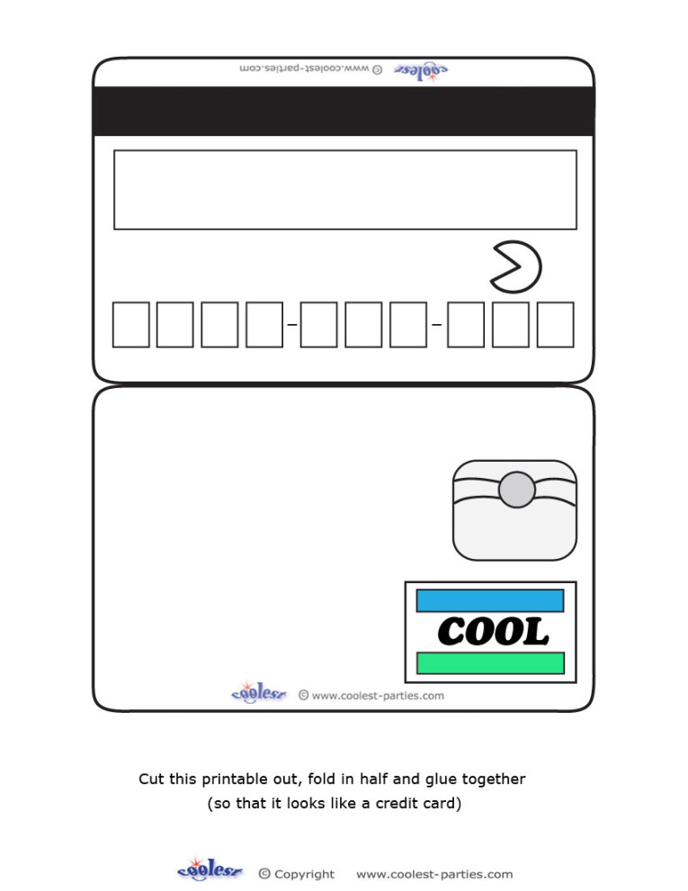 Blank Printable Cool Credit Card Invitations - Coolest Free Printables