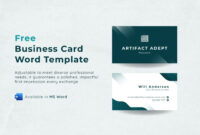 Professional Business Card Templates For Word: A Free Resource