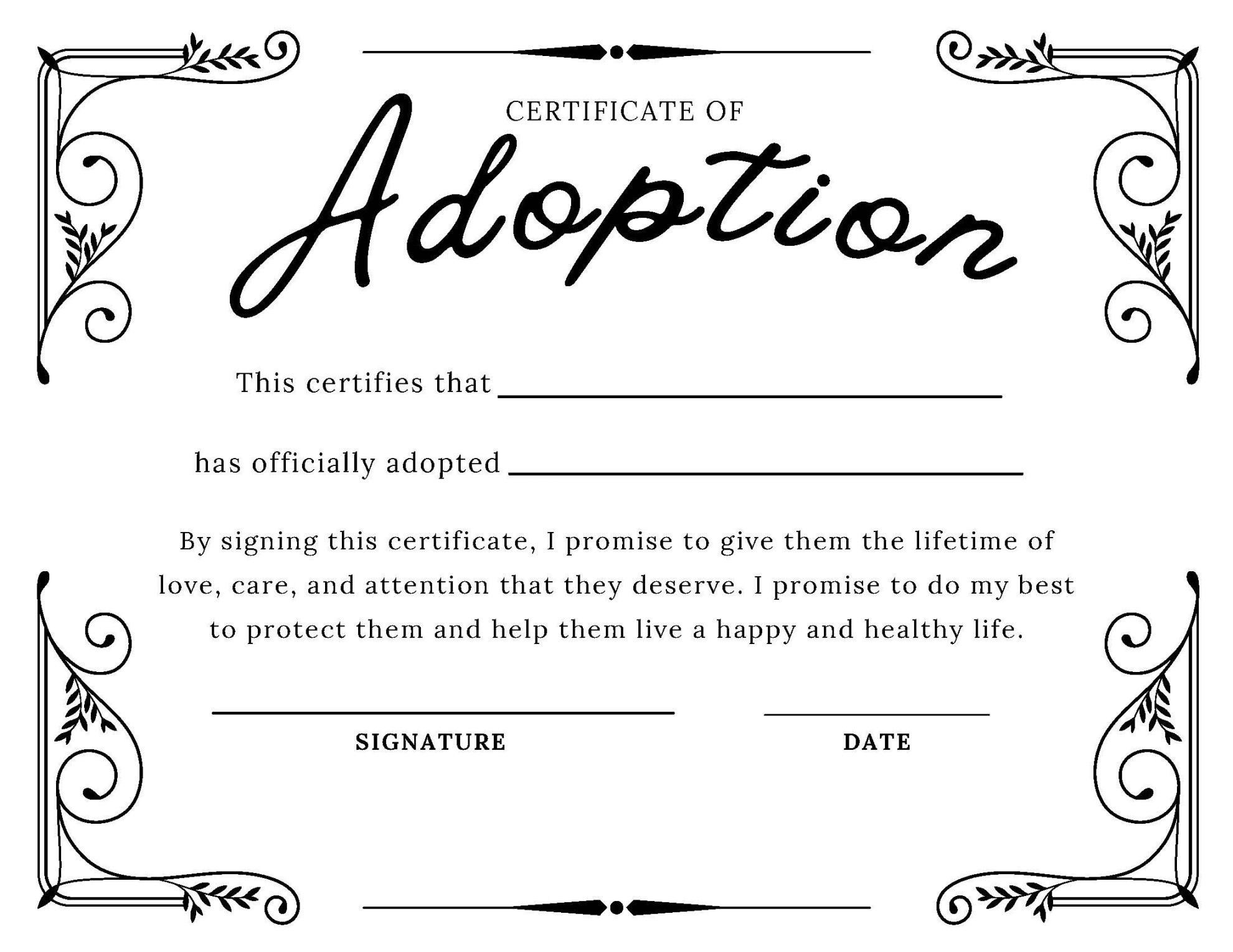 Buy DIGITAL DOWNLOAD Adoption Certificate vintage Online in India