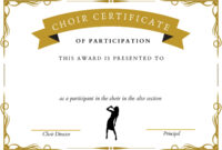 Choir Certificate Template: A Formal Recognition Of Musical Achievement