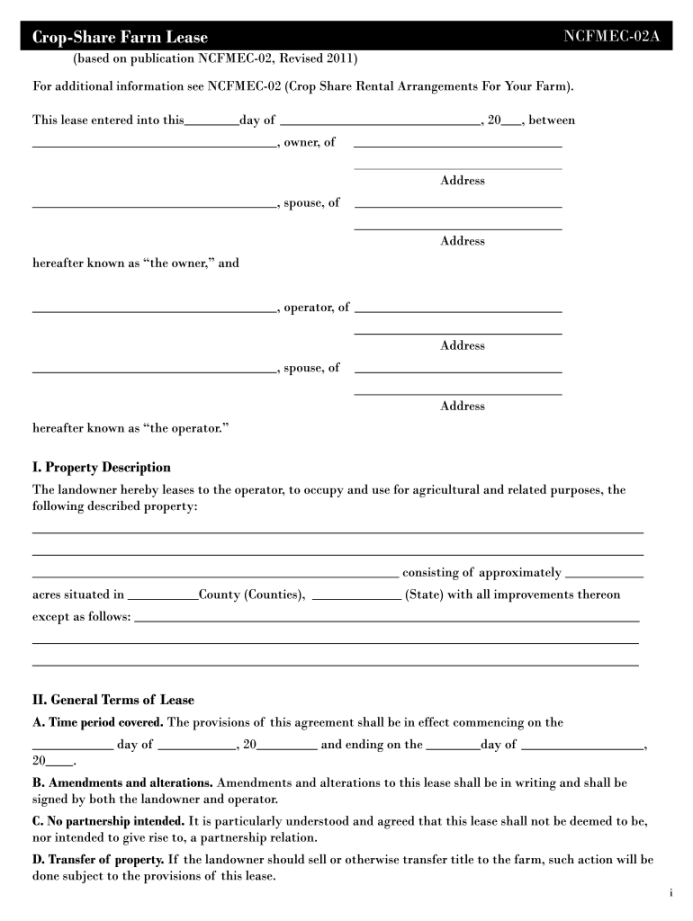 Crop Share Farm Lease Agreement - Fill Online, Printable, Fillable