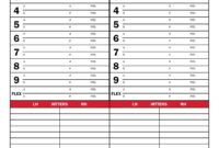 Dugout Lineup Card Template For Official Baseball Games