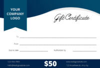 Corporate Gift Certificate Template