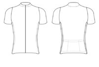 A Blank Cycling Jersey Template For Custom Design