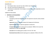 Loan Agreement Template For Division 7A