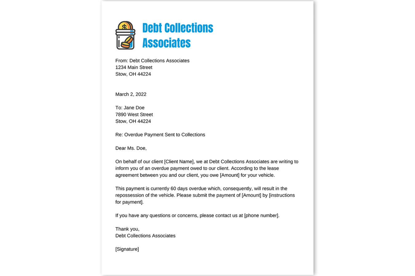 Effective and Ethical Debt Collection Letter Examples — Etactics