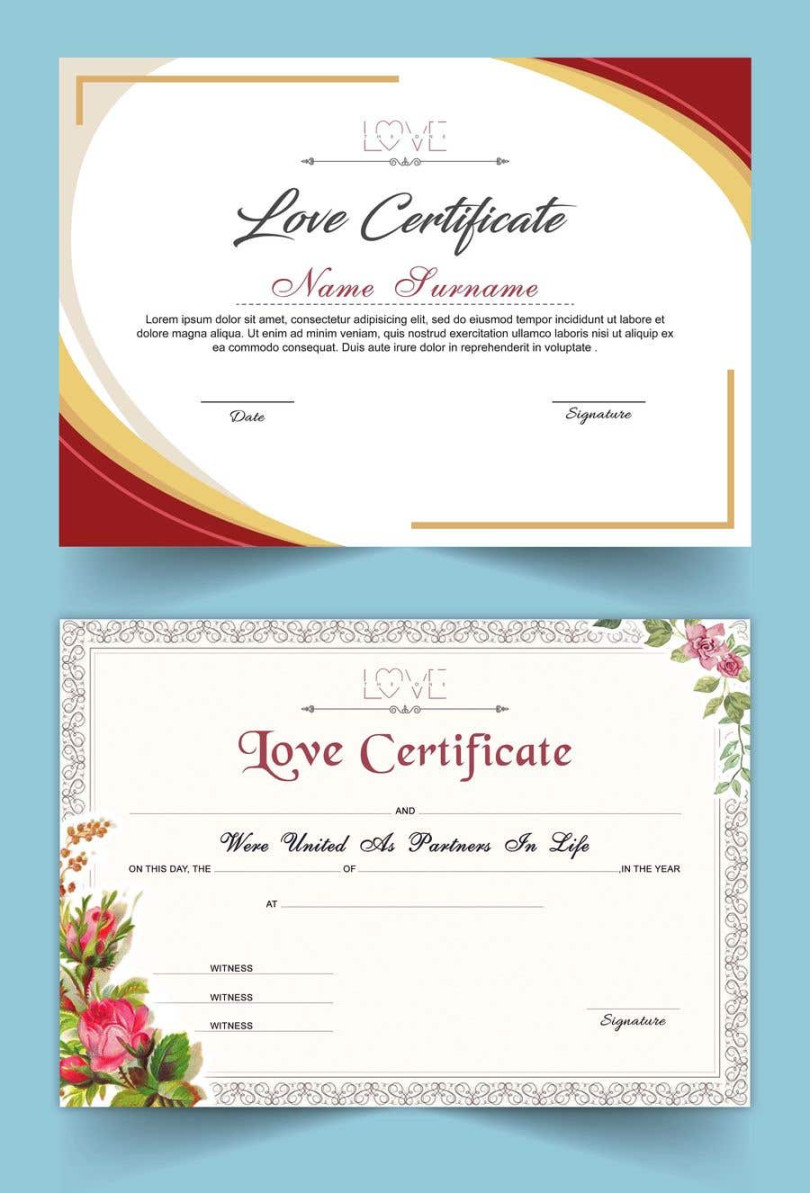 Entry # by satishandsurabhi for design a love certificate