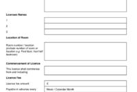 Excluded License Lodger Agreement Template