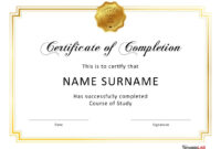 Free Certificate Of Completion Template: A Professional Word Document