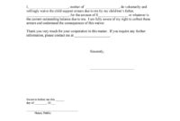 Notarized Child Support Agreement Template