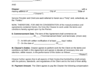 Janitorial Service Agreement Template