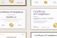 Certificate Of Compliance Template: A Formal Guide