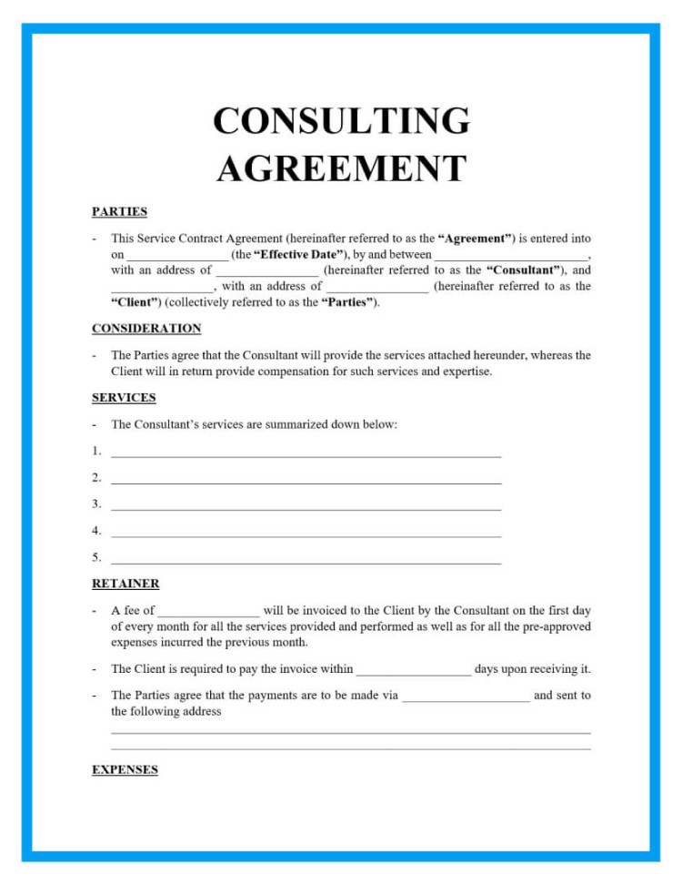 Free Consulting Agreement Template