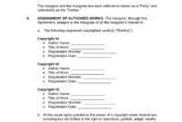 Copyright Assignment Agreement Template