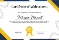 Exemplary Performance Certificate Template: A Formal Recognition Of Achievement