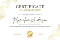 Gratitude Certificate Template: A Formal Expression Of Appreciation