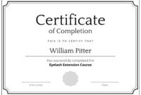 Class Completion Certificate Template