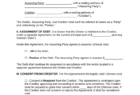 Debt Assignment Agreement Template