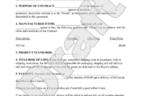 Free Contract Manufacturing Agreements Templates For Efficient Production