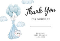 Elegant Gratitude: Thank You Card Template For Baby Showers