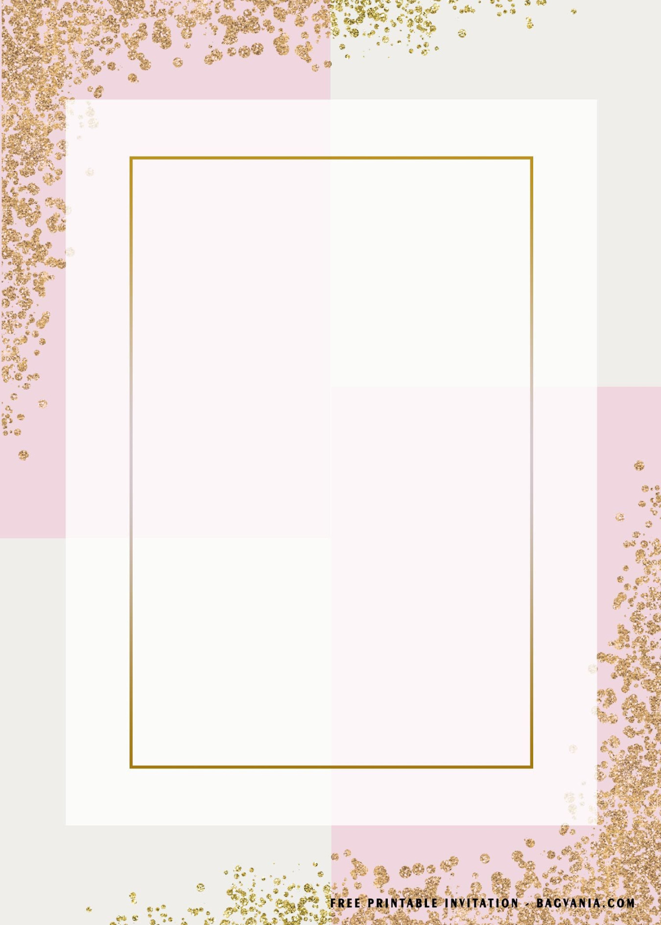 FREE Printable) – Blank Rectangle Birthday Invitation Templates