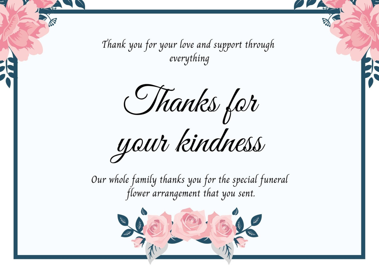 Free, printable funeral thank you card templates to customize  Canva