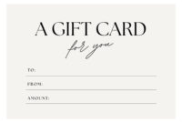 Printable Gift Certificate Templates: A Free And Formal Solution