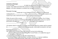 Product Warranty Agreement Template