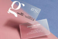 Transparent Business Cards Template: A Modern Approach To Professional Branding