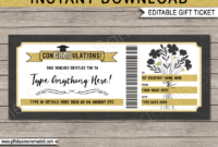 Graduation Gift Certificate Template: A Formal And Customizable Design