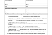 House And Flat Share Agreement Contract Template