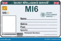 MI6 Identity Card Template