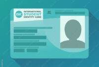 Template For International Student Identity Card (ISIC)