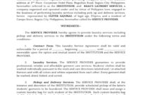 Laundry Service Agreement Template