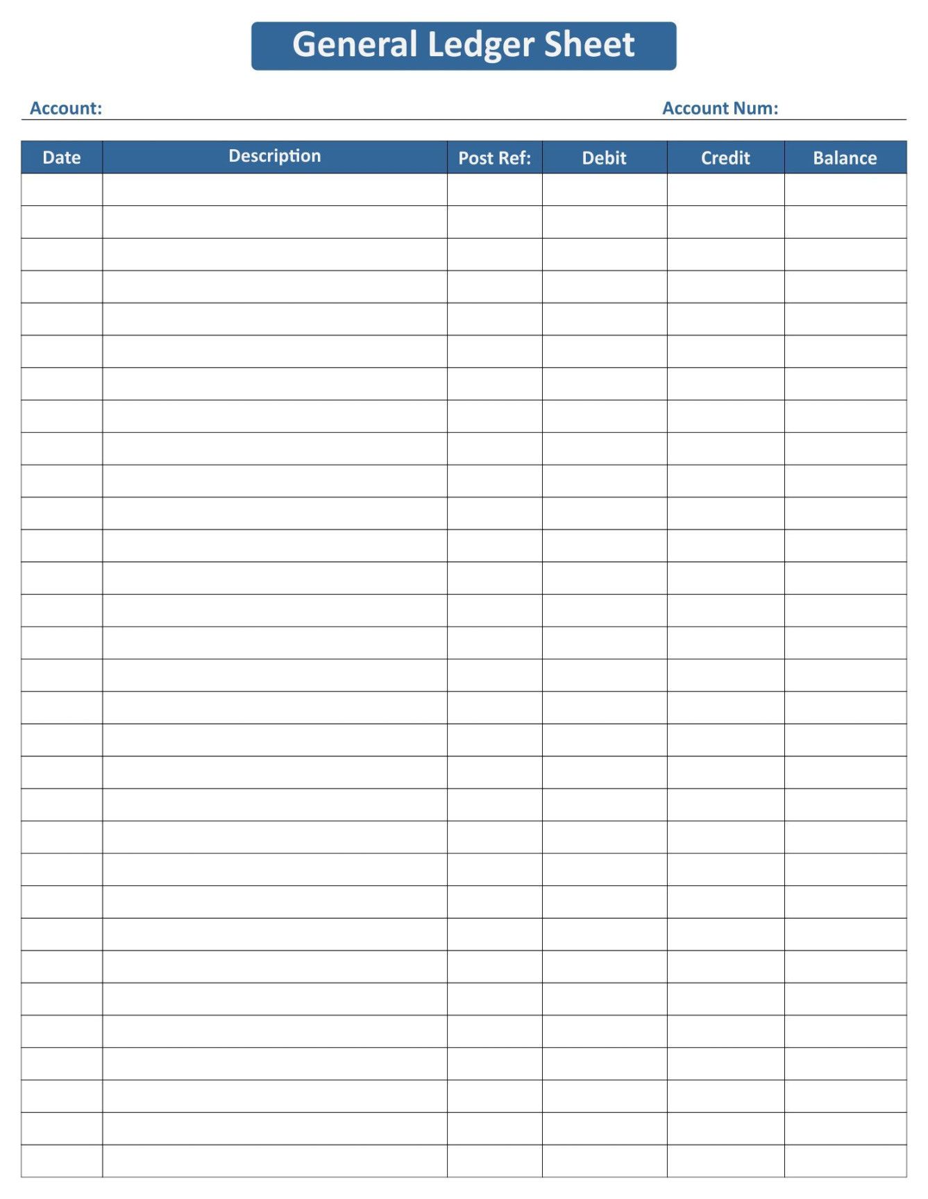 Ledger Balance Sheet -  Free PDF Printables  Printablee