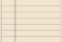 A Standardized Template For Library Catalog Cards