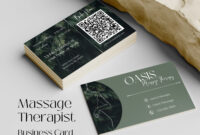 Luxurious Massage Therapy Business Card Designs