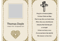 Remembrance Card Template: A Formal Tribute To The Departed