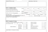 Electrical Minor Works Certificate Template