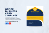 Professional Business Card Template For Office Max