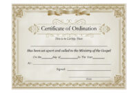 Free Ordination Certificate Template For Formal Use