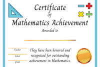 Mathematics Proficiency Certificate Template