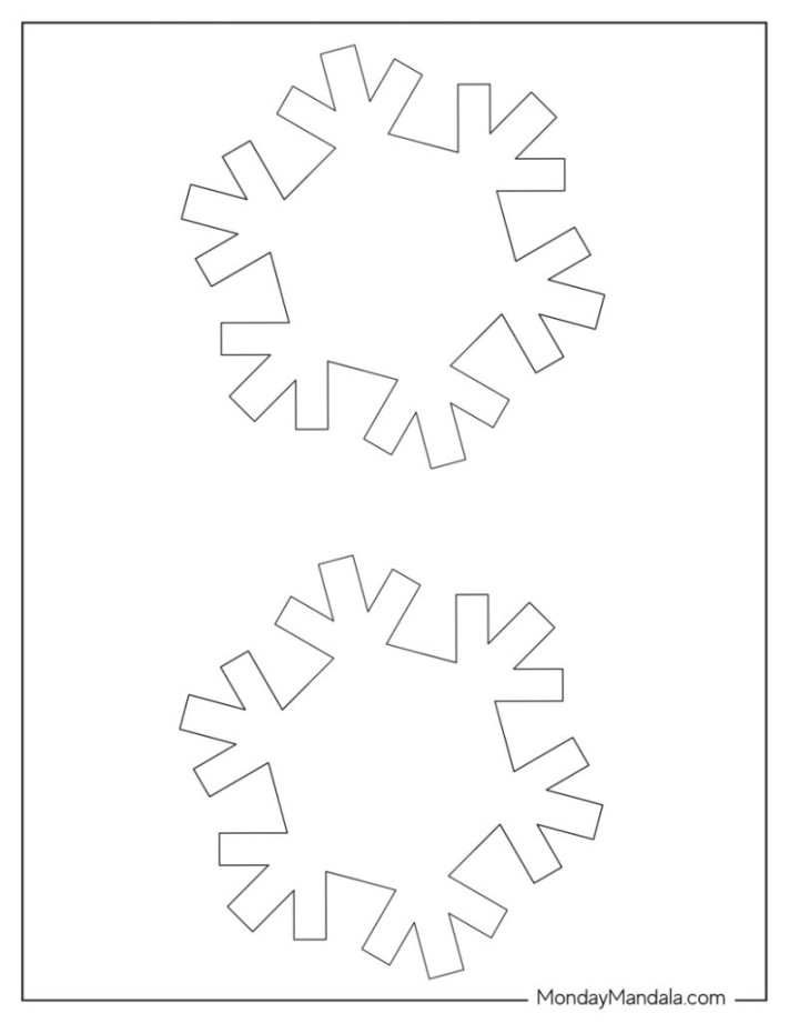 Paper Snowflake Templates (Free PDF Printables)