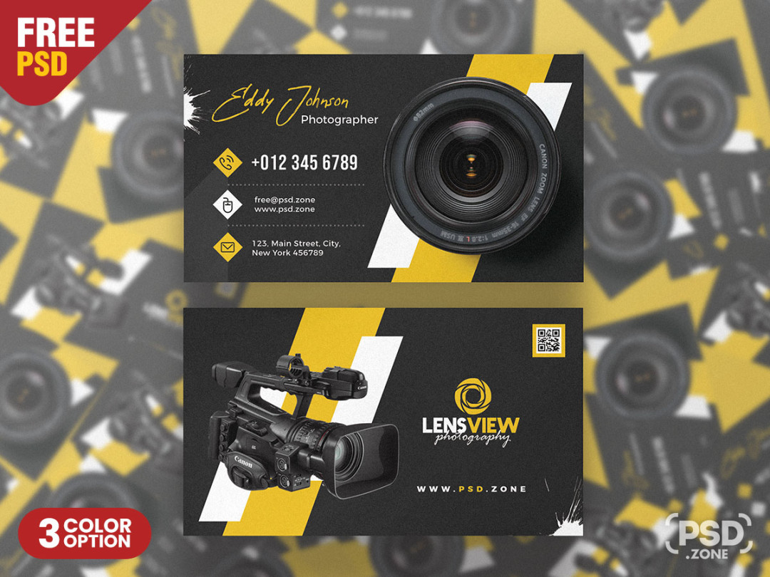 Photography Business Card PSD Template Set - PSD Zone