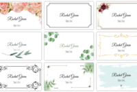 Elegant Place Card Templates: Six Per Sheet For Formal Occasions