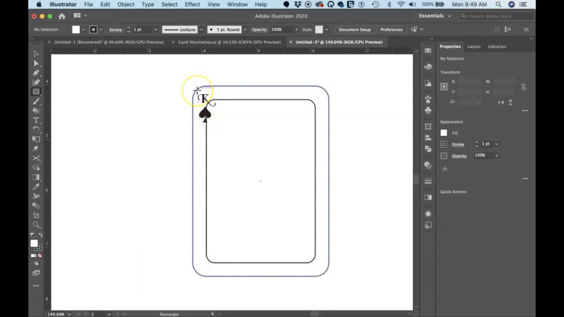 Playing Card Template in Illustrator