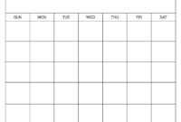 Blank One-Month Calendar Template For Professional Use